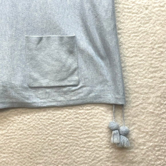 Lilly Pulitzer Sweater Womens Large Blue Elba Tassel Oversized Coolmax Pockets - Picture 5 of 10